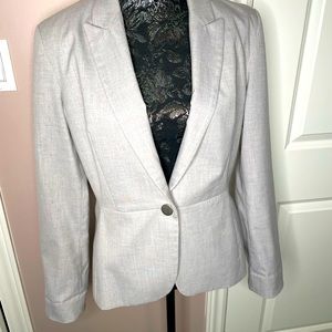 Office wear: Grey, slim fitting blazer, size 12